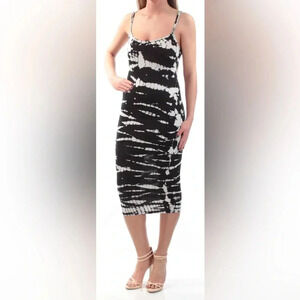 NWT | bar III | Womens Black White Tye-Dye Tank Dress - Size M